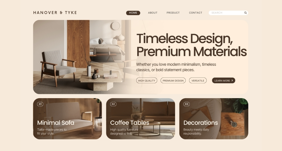 Ecommerce website for furniture